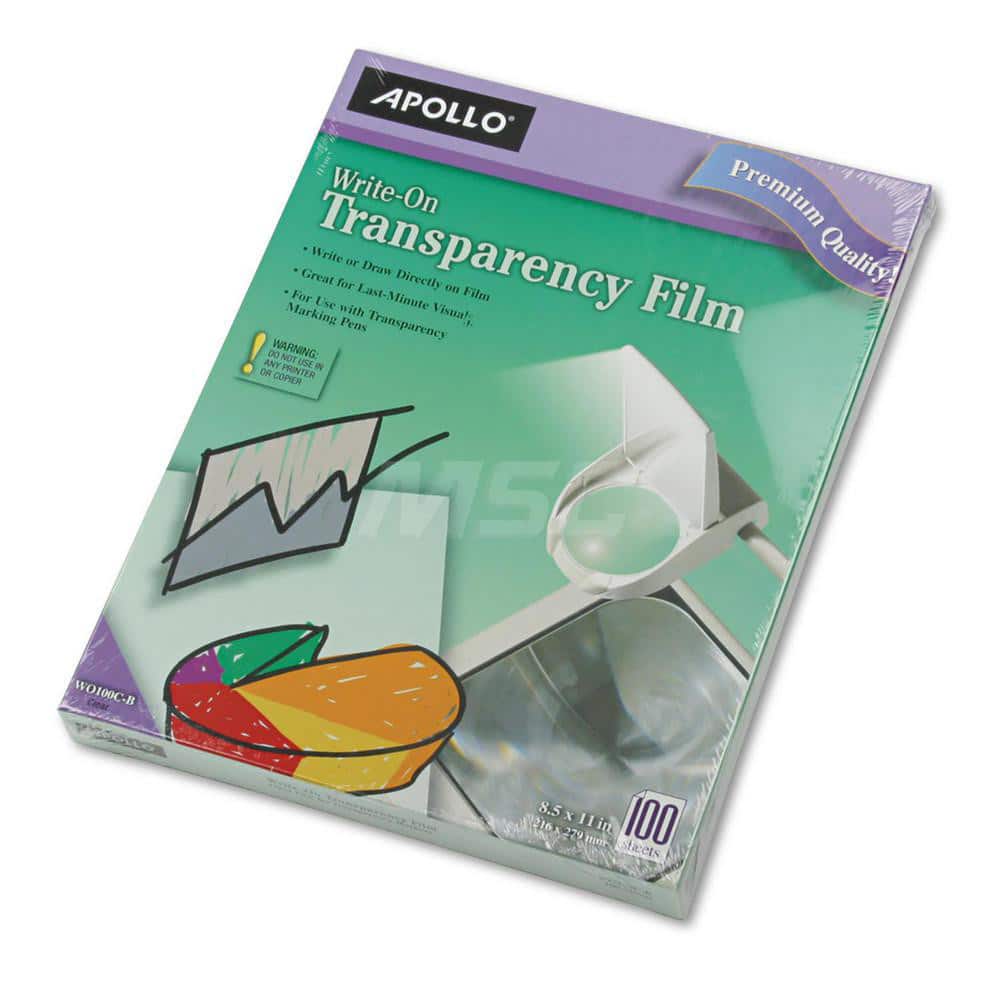 Transparency Films & Sleeves; Audio Visual Conference Accessory Type: Transparency Sleeves; For Use With: Write-On-Only MPN:APOWO100CB - Pkg Qty 100