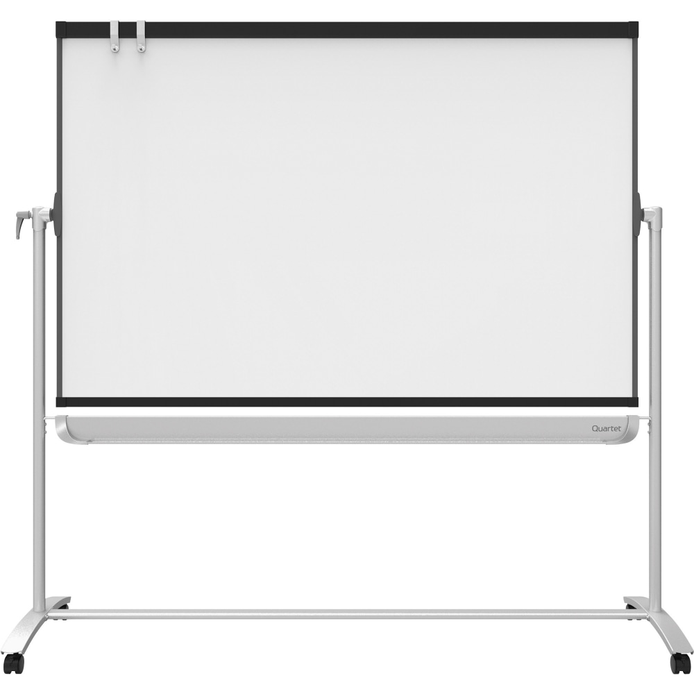 Quartet Magnetic Mobile Presentation Easel - 48in (4 ft)x 36in (3 ft) - White Painted Steel Surface - Graphite Frame - Magnetic - Assembly Required MPN:ECM43P2
