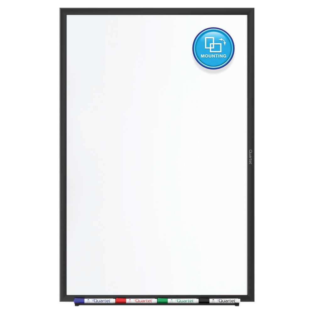 Quartet Classic Magnetic Dry-Erase Whiteboard, 48in x 36in, Aluminum Frame With Black Finish MPN:SM534B
