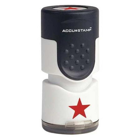 Accustamp, Round Star, Red MPN:030726