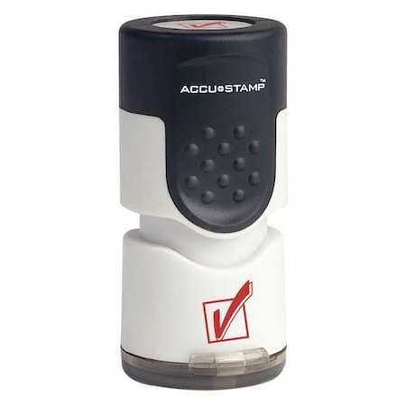Accustamp, Round Checkmark, Red MPN:035658