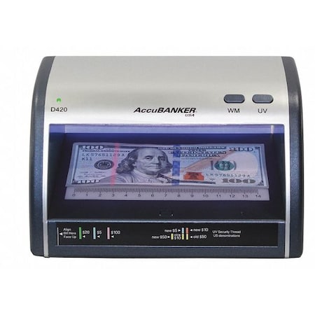 UVCounterfeitDetector, Blue/Gray, 5-inH MPN:LED420