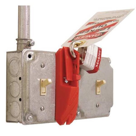 Wall Switch Lockout, Red, 5/16