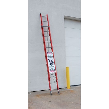 Ladder Climb Preventer, Danger, Aluminum, 13 1/4 in Width, 42 in Height MPN:KLB426
