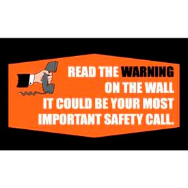 Banner Read the Warning 3ft x 5ft BT529