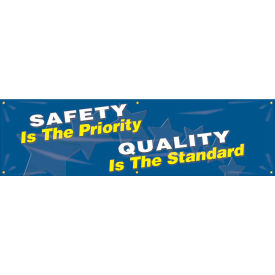 Accuform MBR866 Safety Is The Priority Quality Is The Standard Banner 96