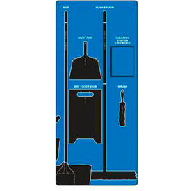 Accuform Signs Clean & Mop Store-Board™ Accu-Shield Blue on Black PSB109BUBK