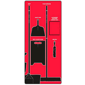 Accuform Signs Clean & Mop Store-Board™ Accu-Shield Red on Black PSB109RDBK