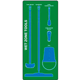 Accuform Signs Wet Zone Store-Board™ Accu-Shield Green on Blue PSB111GNBU