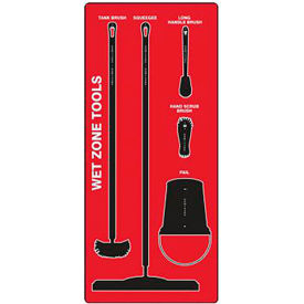 Accuform Signs Wet Zone Store-Board™ Ultra Aluma-Lite Red on Black PSB711RDBK