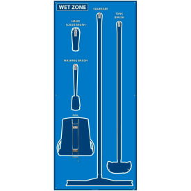 National Marker Wet Zone Shadow Board Blue/Blue68 X 30 Pro Series Acrylic - SB115FG SB115FG
