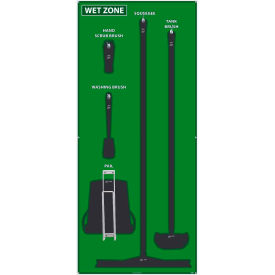 National Marker Wet Zone Shadow Board Green/Black68 X 30 Aluminum - SB120AL SB120AL