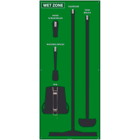 National Marker Wet Zone Shadow Board Green/Black68 X 30 Pro Series Acrylic - SB120FG SB120FG