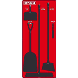 National Marker Dry Zone Shadow Board Red/Black68 X 30 ACP Aluminum Composite Panel - SB128ACP SB128ACP