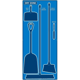 National Marker Dry Zone Shadow Board Blue/Blue68 X 30 ACP Aluminum Composite Panel - SB131ACP SB131ACP