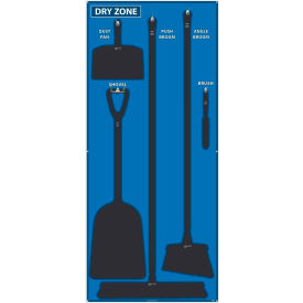 National Marker Dry Zone Shadow Board Blue/Black68 X 30 Aluminum - SB132AL SB132AL