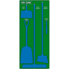 National Marker Dry Zone Shadow Board Green/Blue68 X 30 Aluminum - SB135AL SB135AL