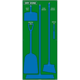 National Marker Dry Zone Shadow Board Green/Blue68 X 30 Pro Series Acrylic - SB135FG SB135FG