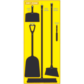 National Marker Dry Zone Shadow Board Yellow/Black68 X 30 ACP Aluminum Composite Panel- SB140ACP SB140ACP