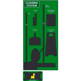 National Marker Cleaning Station Shadow Board Green/Black 72 X 36 Acp General Purpose Composite SB146ACP