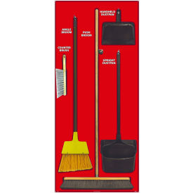 National Marker Janitorial Shadow Board Combo Kit Red on BlackGeneral Purpose Composite- SBK105ACP SBK105ACP