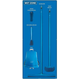 National Marker Wet Zone Shadow Board Combo Kit Blue/Black68 X 30 Aluminum - SBK116AL SBK116AL