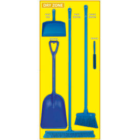 National Marker Dry Zone Shadow Board Combo Kit Yellow/Blue68 X 30 Aluminum - SBK139AL SBK139AL