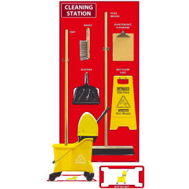 National Marker Cleaning Station Shadow Board Combo Kit Red/White 72 X 36 Acp Composite SBK143ACP