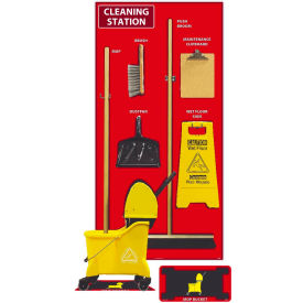 National Marker Cleaning Station Shadow Board Combo Kit Red/Black 72 X 36 Acp Composite SBK144ACP