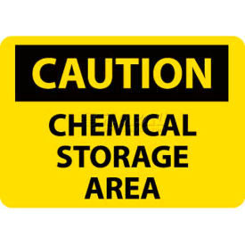 NMC C126RB OSHA Sign Caution Chemical Storage Area 10