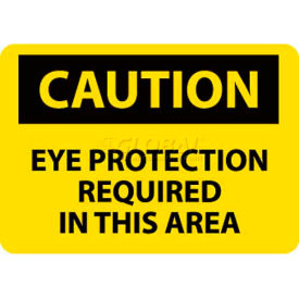 NMC C26P OSHA Sign Caution Eye Protection Required In This Area 7