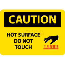 NMC C525AB OSHA Sign Caution Hot Surface Do Not Touch 10