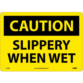 NMC C57RB OSHA Sign Caution Slippery When Wet 10