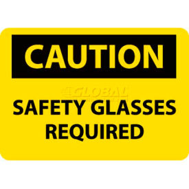 NMC C600RB OSHA Sign Caution Safety Glasses Required 10