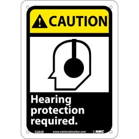 Graphic Signs - Caution Hearing Protection - Plastic 7