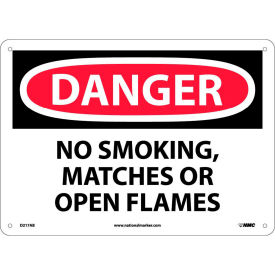NMC D217AB OSHA Sign Danger No Smoking Matches Or Open Flames 10
