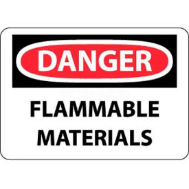 NMC D39RB OSHA Sign Danger Flammable Materials 10