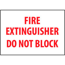 Fire Safety Sign - Fire Extinguisher Do Not Block - Vinyl M421P