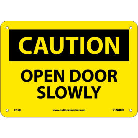 Safety Signs - Caution Open Door Slowly - Rigid Plastic 7