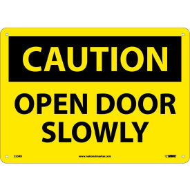 Safety Signs - Caution Open Door Slowly - Rigid Plastic 10