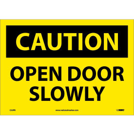 Safety Signs - Caution Open Door Slowly - Vinyl 10