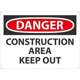 AccuformNMC™ Safety Sign Danger Construction Area Keep Out 10