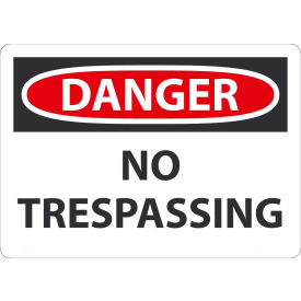 AccuformNMC™ Safety Sign Danger No Trespassing 7