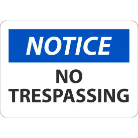 AccuformNMC™ Safety Sign Notice No Trespassing 7