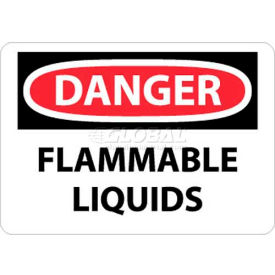 NMC D38PB OSHA Sign Danger Flammable Liquids 10