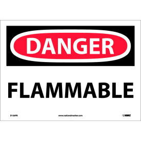 NMC D126PB OSHA Sign Danger Flammable 10