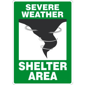 AccuformNMC™ Safety Sign Severe Weather Shelter Area 10