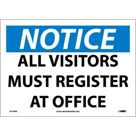 Safety Signs - Notice All Visitors Must Register - Vinyl 10