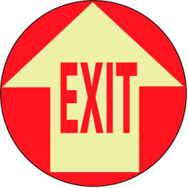 Glow Floor Sign - Exit w/ Arrow GWFS9