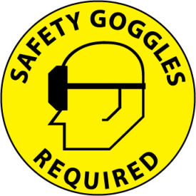 Walk On Floor Sign - Safety Goggles Required WFS17